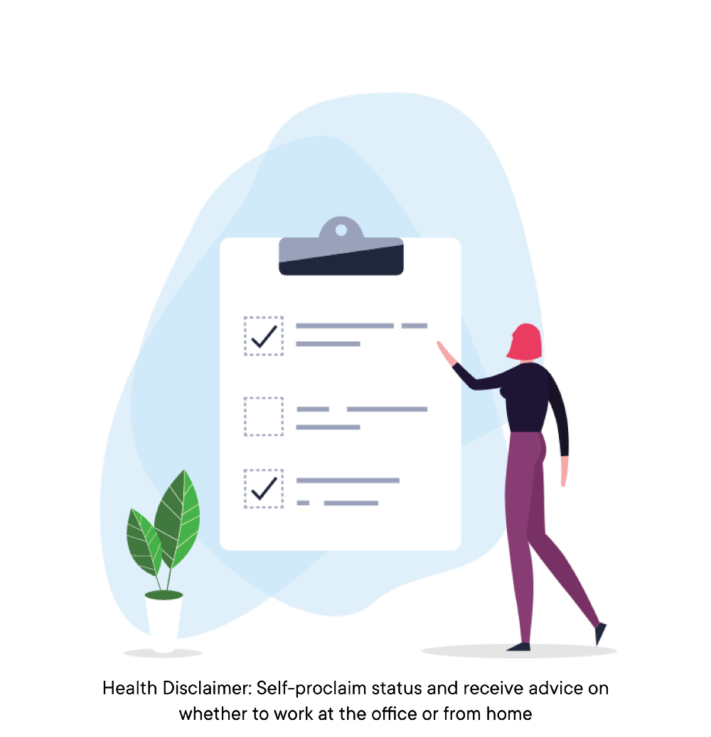 Health disclaimer: self-proclaim status and receive advice
