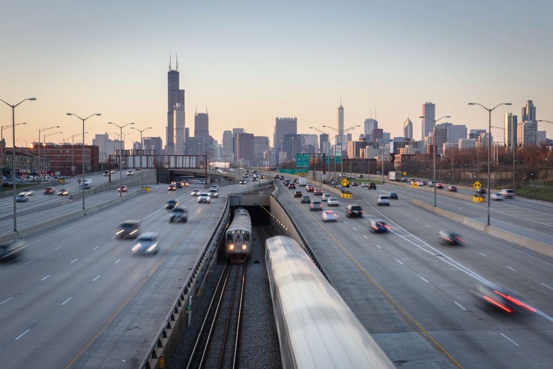 Skyline and highway