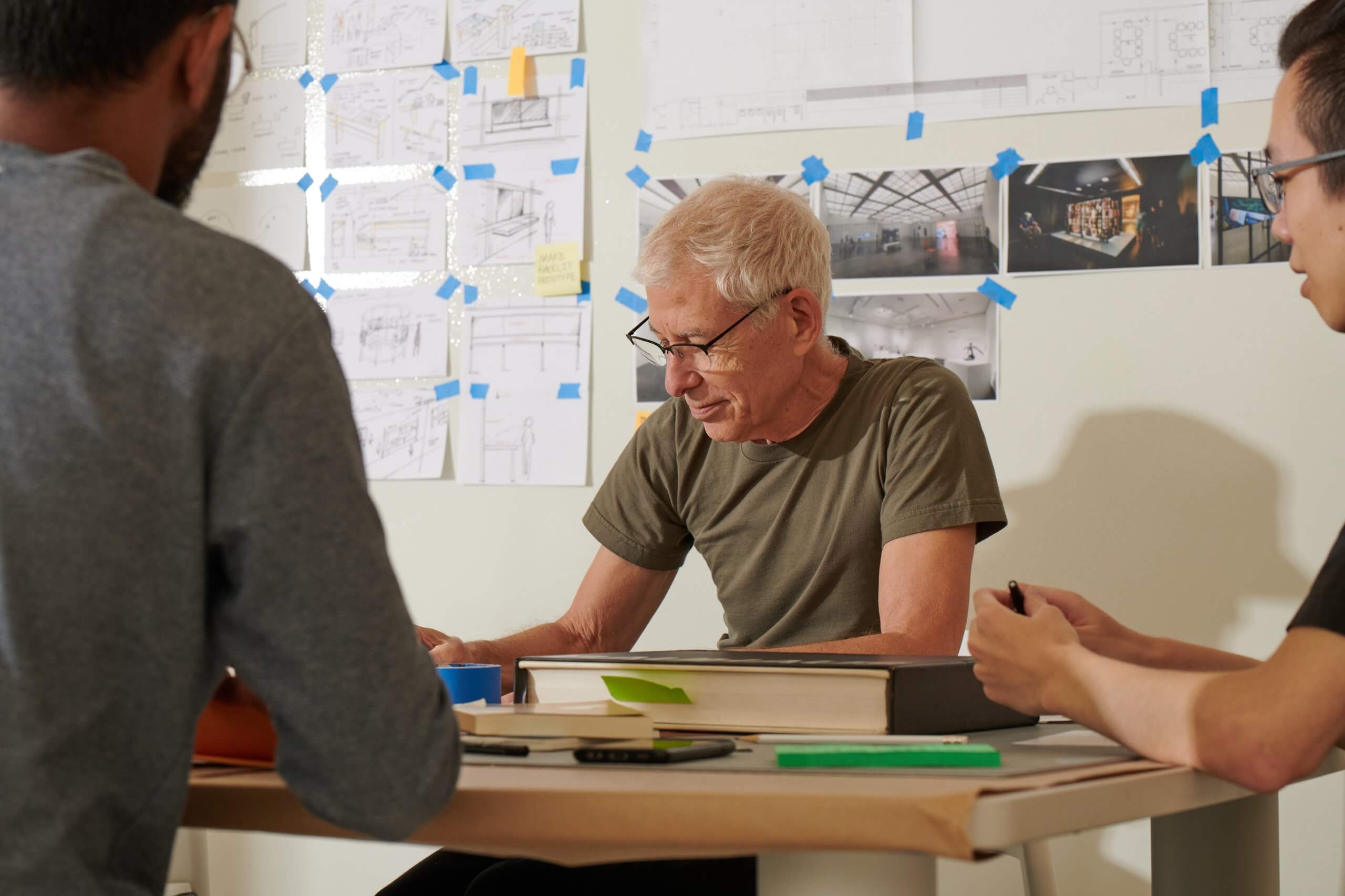 Marty Thaler working with students