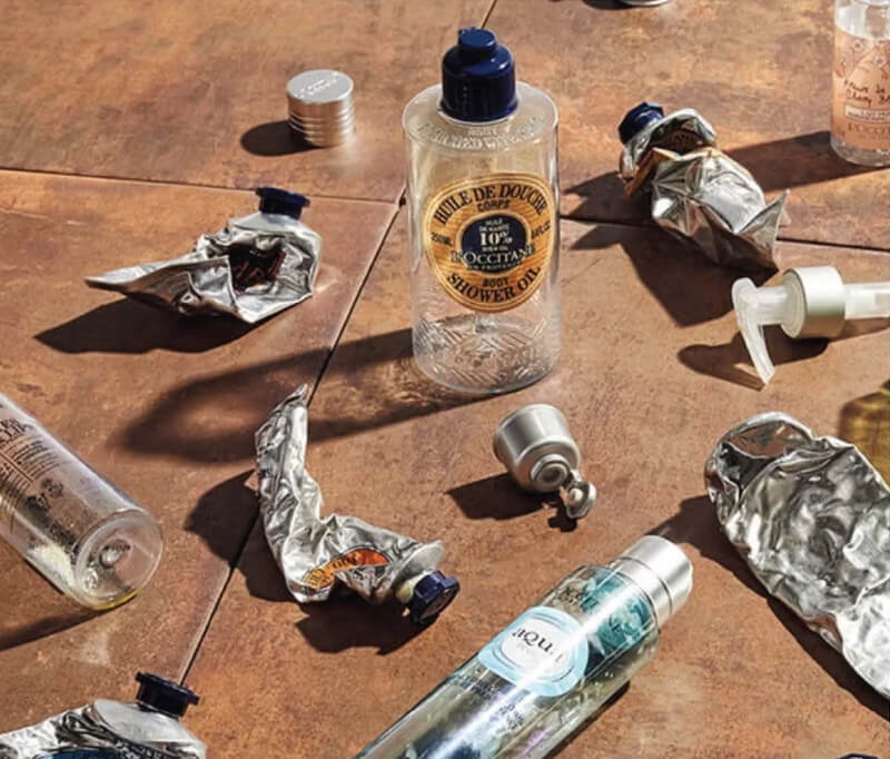 Beauty industry packaging waste