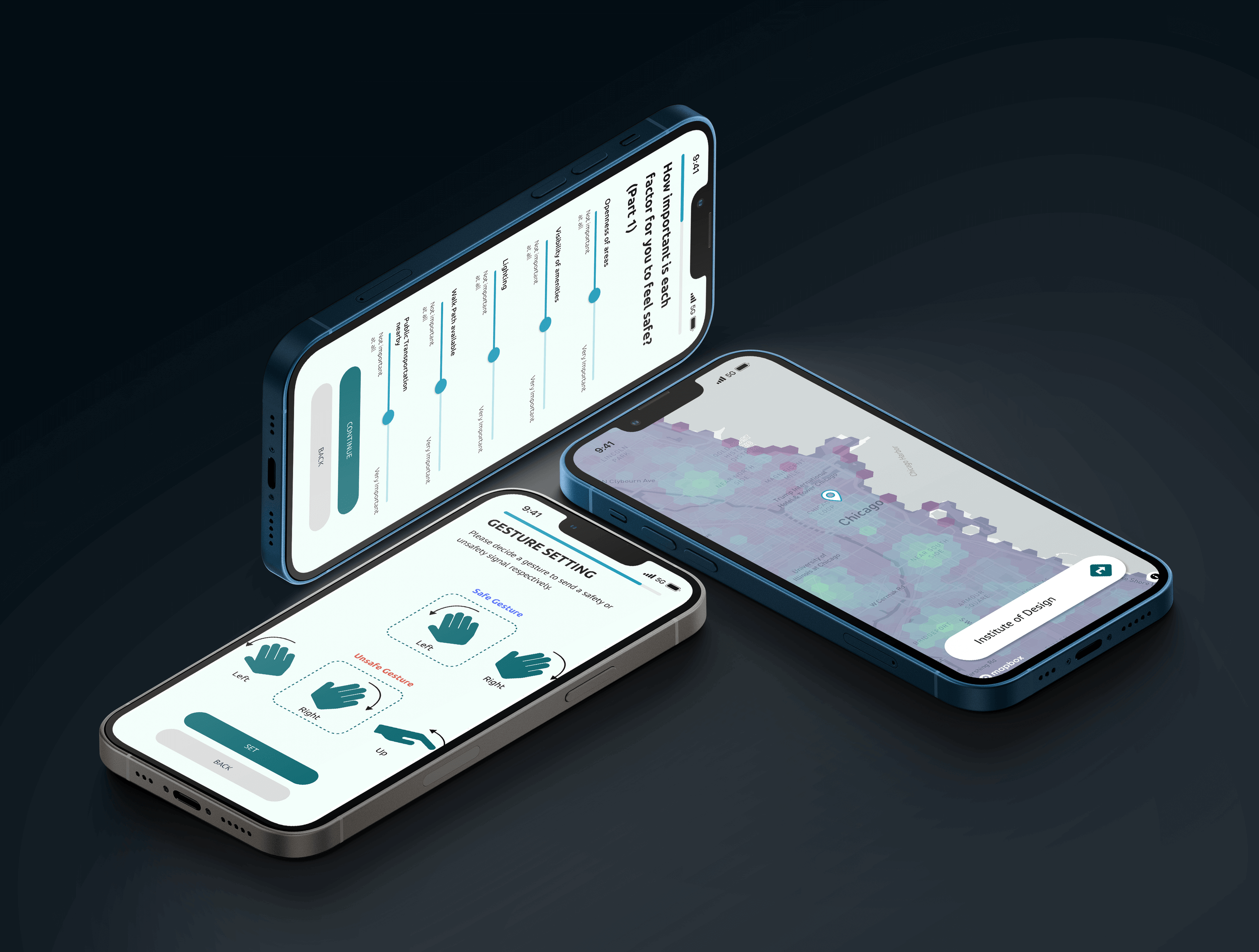 Renderings of Community-driven Cartography, a crowd-generated navigation system that builds and protects communities. Part of the Memiro project.