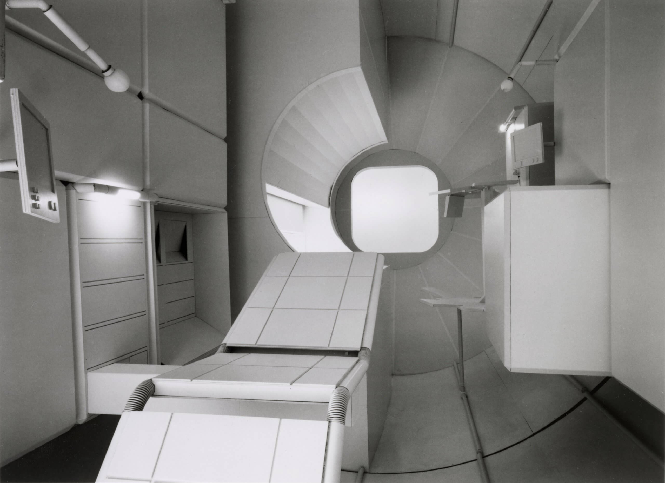 Interior of NASA space station model.