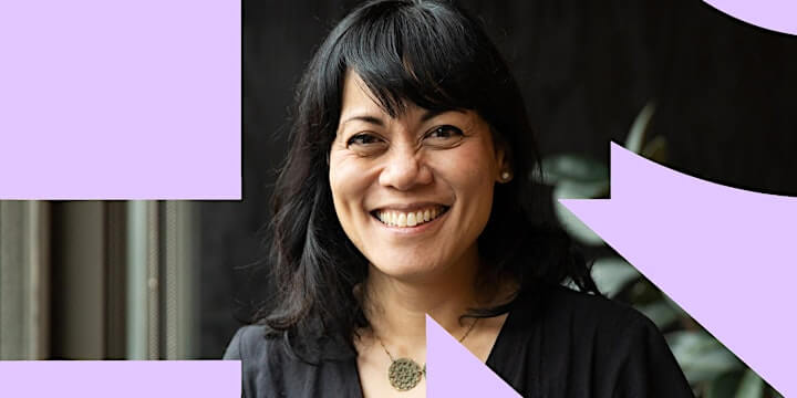 Sheryl Cababa with ID modules in lilac