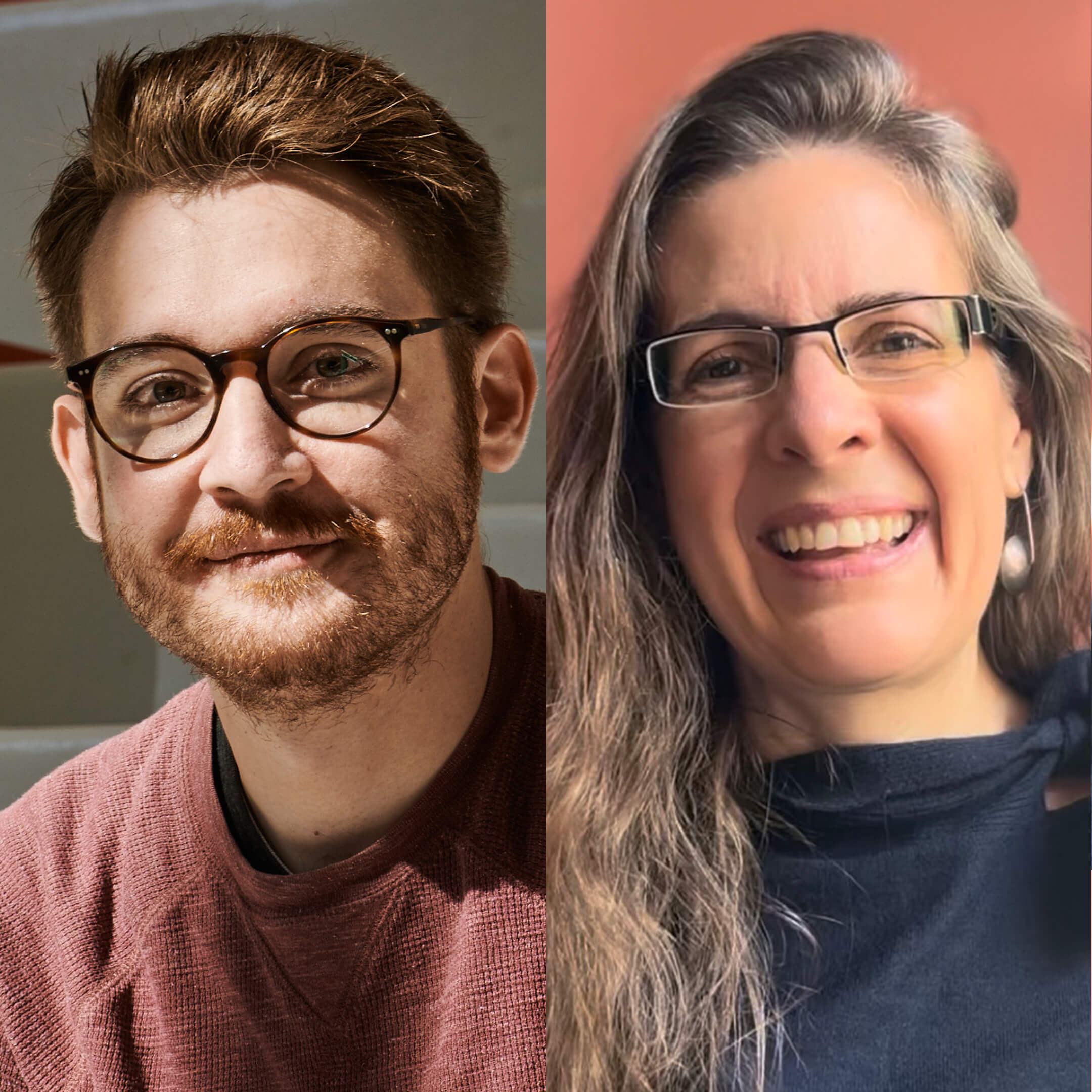 Melody Roberts (MDes 1998) and student speaker Jorge Martínez Arana (MDes + MBA 2023)